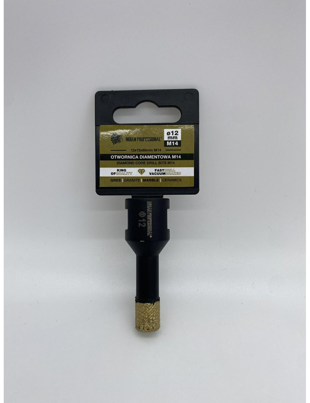 KORONA DIAMENTOWA M14 12mm WIERCENIE NA SUCHO INDIAN PROFESSIONAL