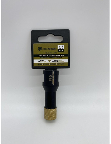 KORONA DIAMENTOWA M14 16mm WIERCENIE NA SUCHO INDIAN PROFESSIONAL