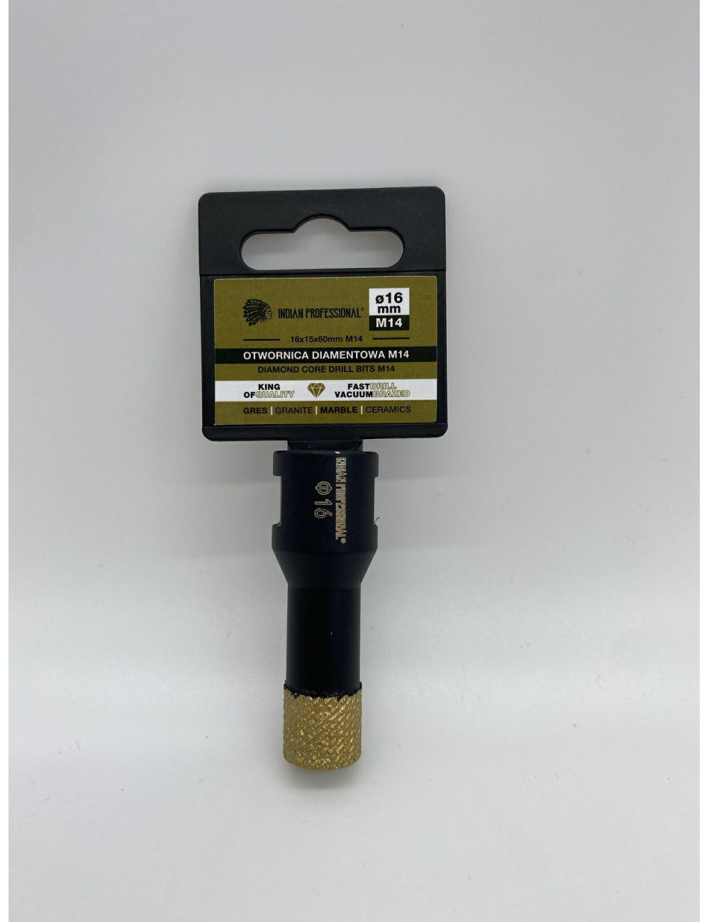 KORONA DIAMENTOWA M14 16mm WIERCENIE NA SUCHO INDIAN PROFESSIONAL
