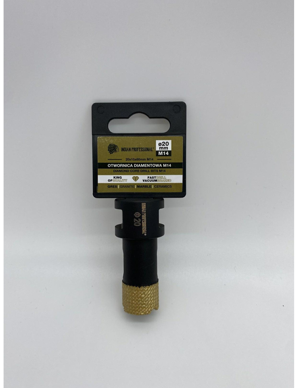 KORONA DIAMENTOWA M14 20mm WIERCENIE NA SUCHO INDIAN PROFESSIONAL