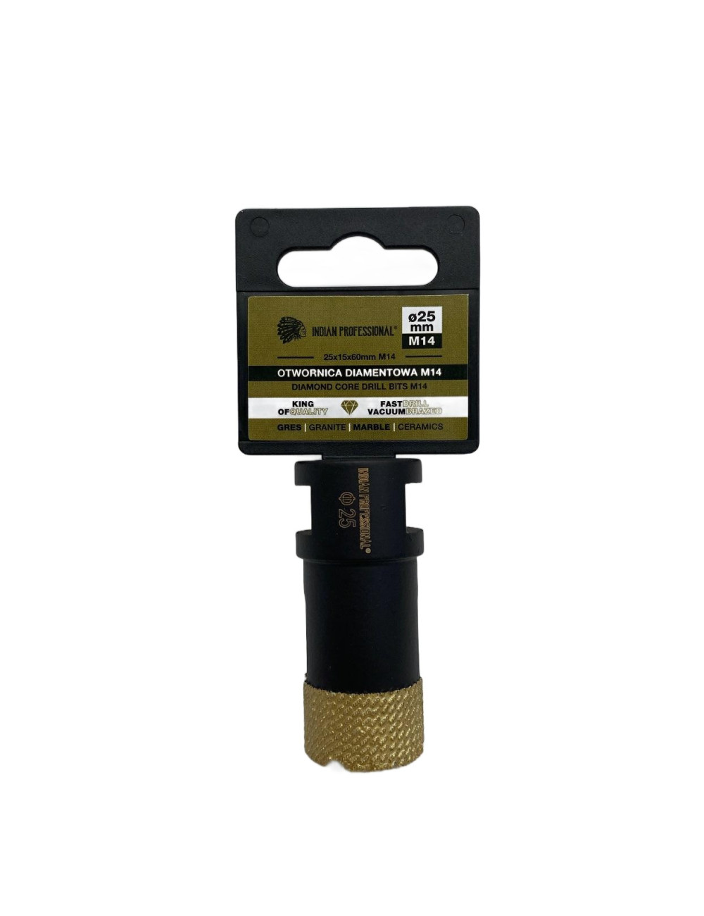 KORONA DIAMENTOWA M14 25mm WIERCENIE NA SUCHO INDIAN PROFESSIONAL