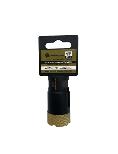 KORONA DIAMENTOWA M14 30mm WIERCENIE NA SUCHO INDIAN PROFESSIONAL