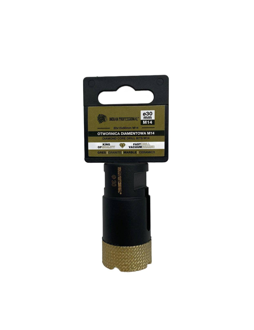 KORONA DIAMENTOWA M14 30mm WIERCENIE NA SUCHO INDIAN PROFESSIONAL