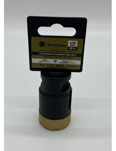 KORONA DIAMENTOWA M14 35mm WIERCENIE NA SUCHO INDIAN PROFESSIONAL