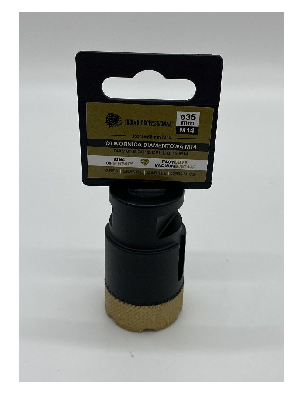 KORONA DIAMENTOWA M14 35mm WIERCENIE NA SUCHO INDIAN PROFESSIONAL