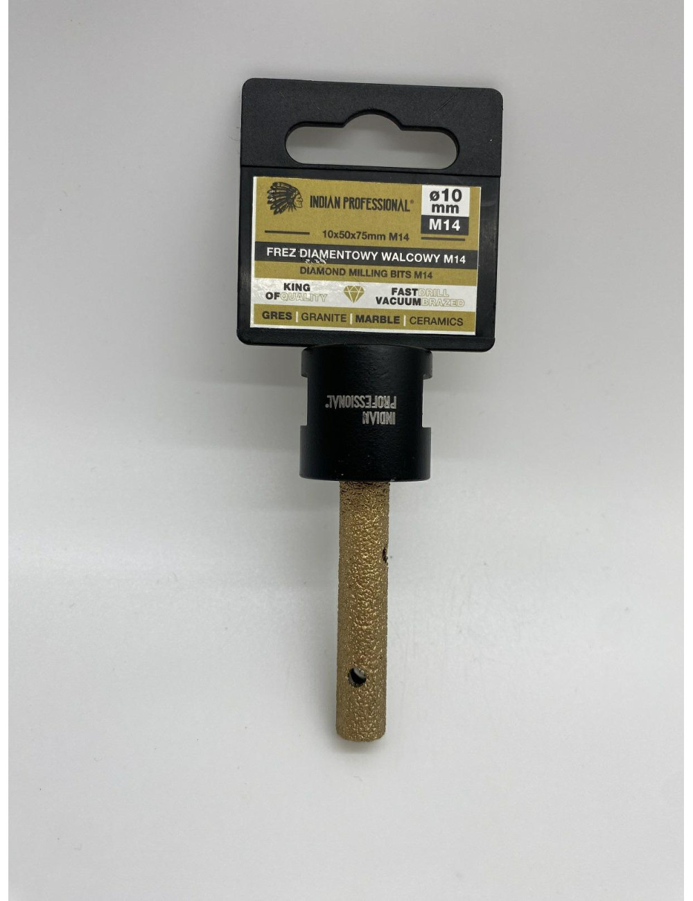 FREZ DIAMENTOWY WALCOWY M14 10mm INDIAN PROFESSIONAL