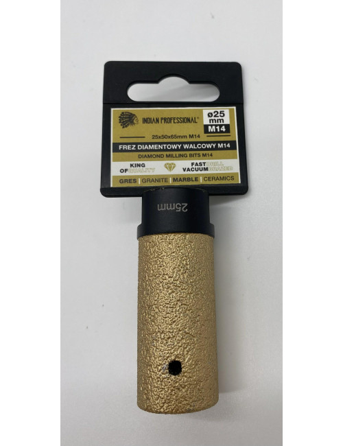 FREZ DIAMENTOWY WALCOWY M14 25mm INDIAN PROFESSIONAL