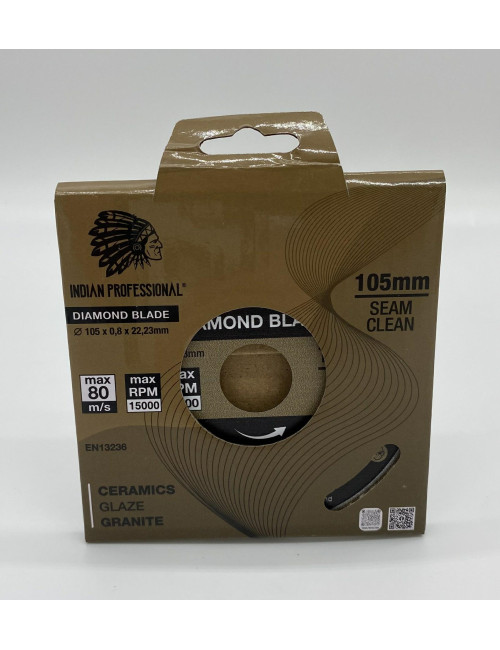 TARCZA DIAMENTOWA 105mm x 0,8mm x 22,2mm SEAM CLEAN DO FUG INDIAN PROFESSIONAL