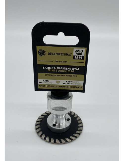 TARCZA DO PODCINANIA DIAMENTOWA 50mm M14 MINI TURBO INDIAN PROFESSIONAL