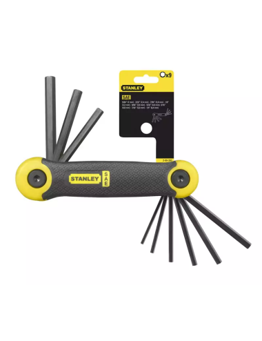 STANLEY IMBUSY SKŁADANE 9 ELEMENTÓW CALOWE