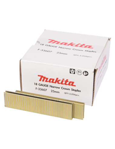 MAKITA ZSZYWKI 18GA 5,7x25mm 5056szt. OCYNKOWANE
