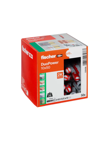 FISCHER KOŁEK DUOPOWER 10x50 50szt.