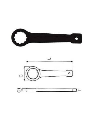JONNESWAY KLUCZ OCZKOWY UDAROWY JEDNOSTRONNY 22mm