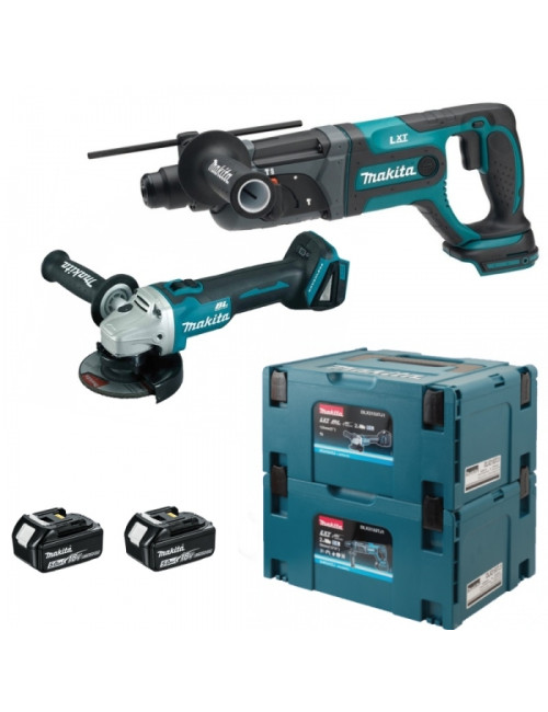 MAKITA ZESTAW COMBO 18V DLX2153TJ1 (DGA504+DHR241) 2x5,0Ah.