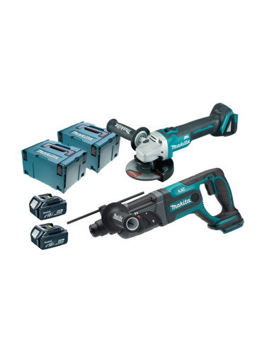 MAKITA ZESTAW COMBO 18V DLX2153TJ1 (DGA504+DHR241) 2x5,0Ah.