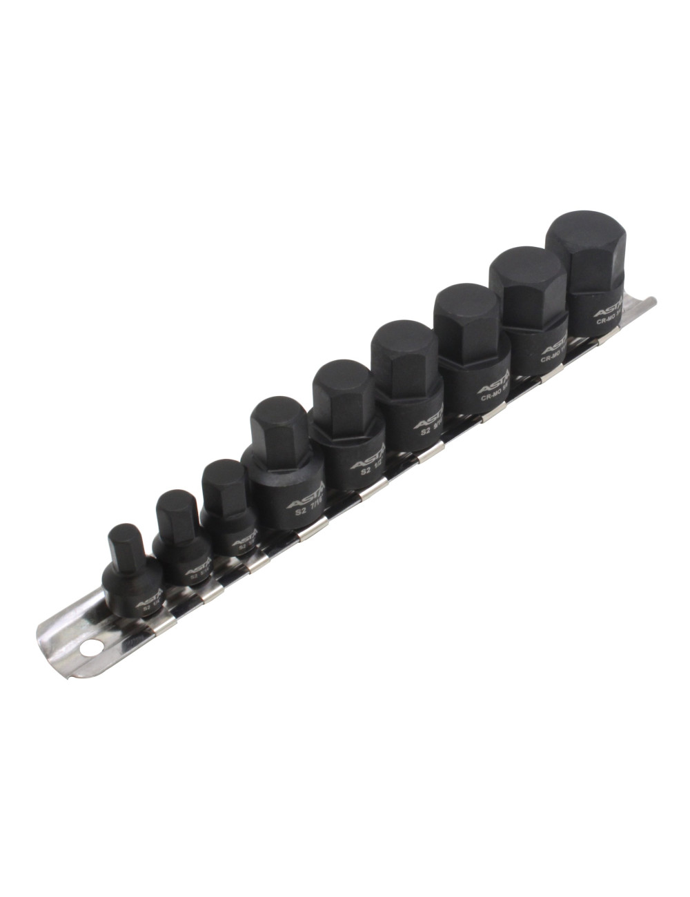 ASTA ZESTAW UDAROWYCH KLUCZY NASADOWYCH HEX CALOWE 1/4" - 3/8"