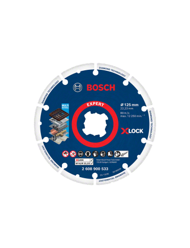 BOSCH TARCZA DIAMENTOWA DO METALU 125mm X-LOCK