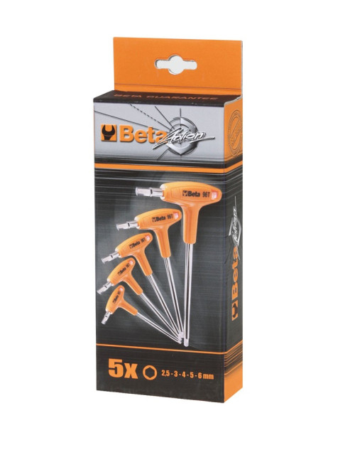 BETA KLUCZ IMBUSOWY TRZPIENIOWY KĄTOWE Z RĘKOJEŚCIĄ komplet 5szt