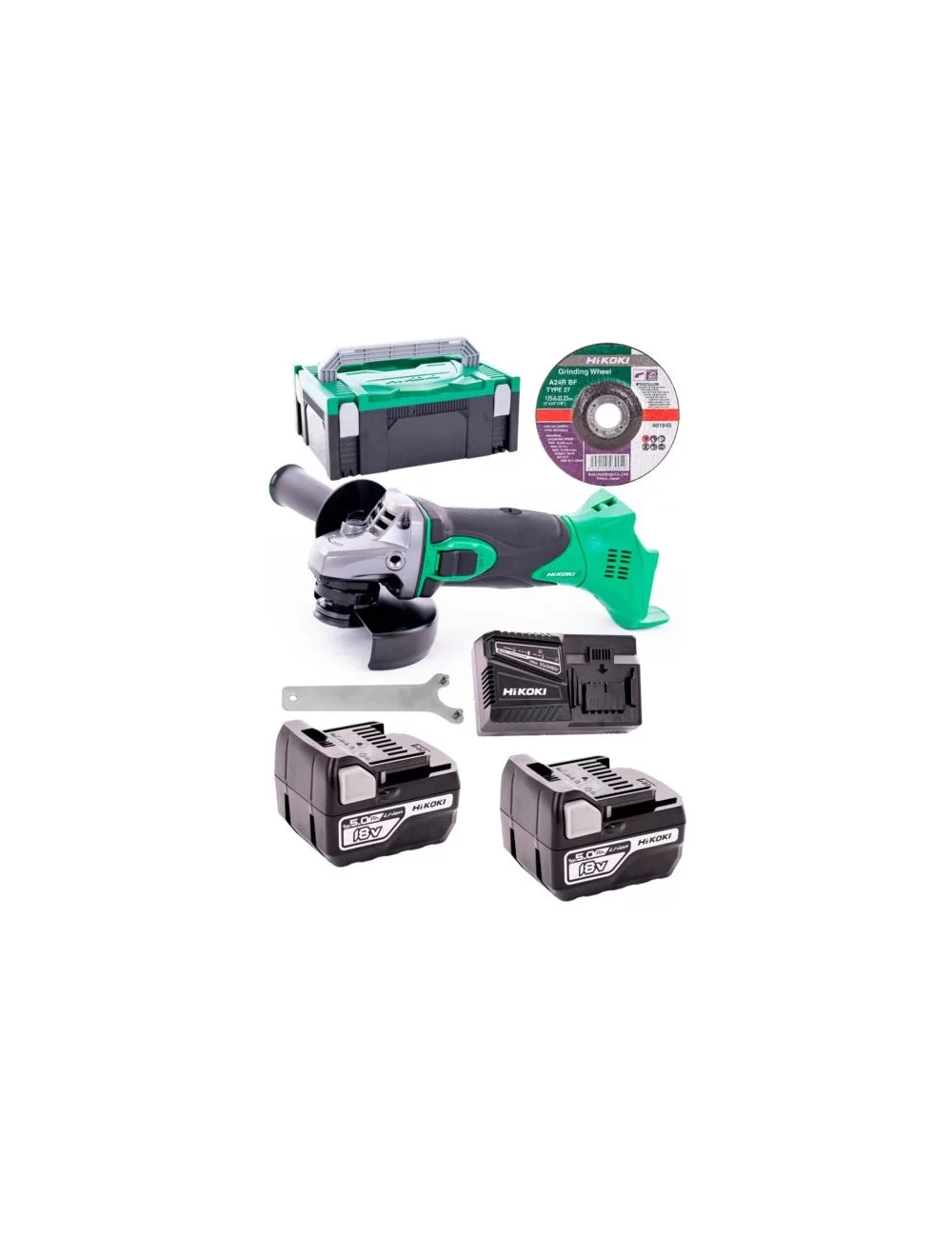 HIKOKI SZLIFIERKA KĄTOWA 18V 125 2x5,0Ah HITSYSTEM G18DSL2 WUZ