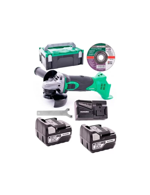 HIKOKI SZLIFIERKA KĄTOWA 18V 125 2x5,0Ah HITSYSTEM G18DSL2 WUZ