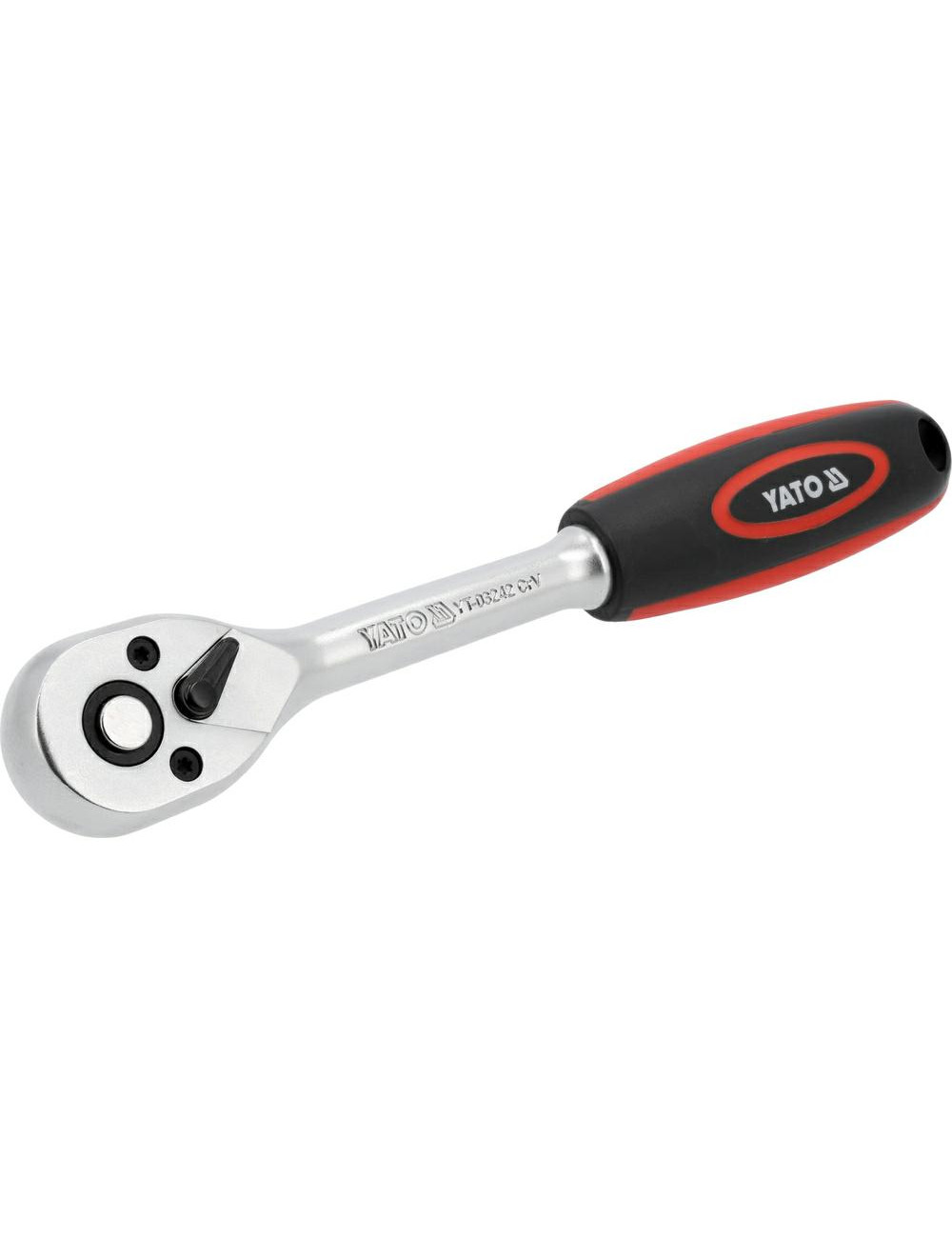 YATO GRZECHOTKA PROSTA Z PLASTIKOWĄ RĘKOJEŚCIĄ 3/8" 90T