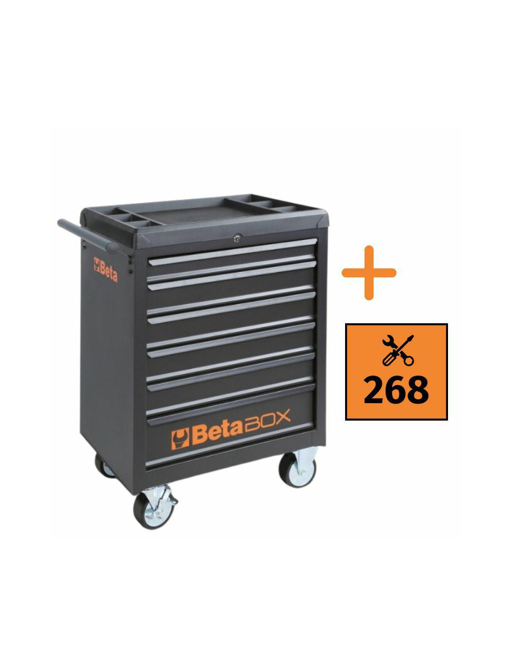 BETA WÓZEK NARZĘDZIOWY 6 SZUFLAD 268el. BW2400 C04BOX 268