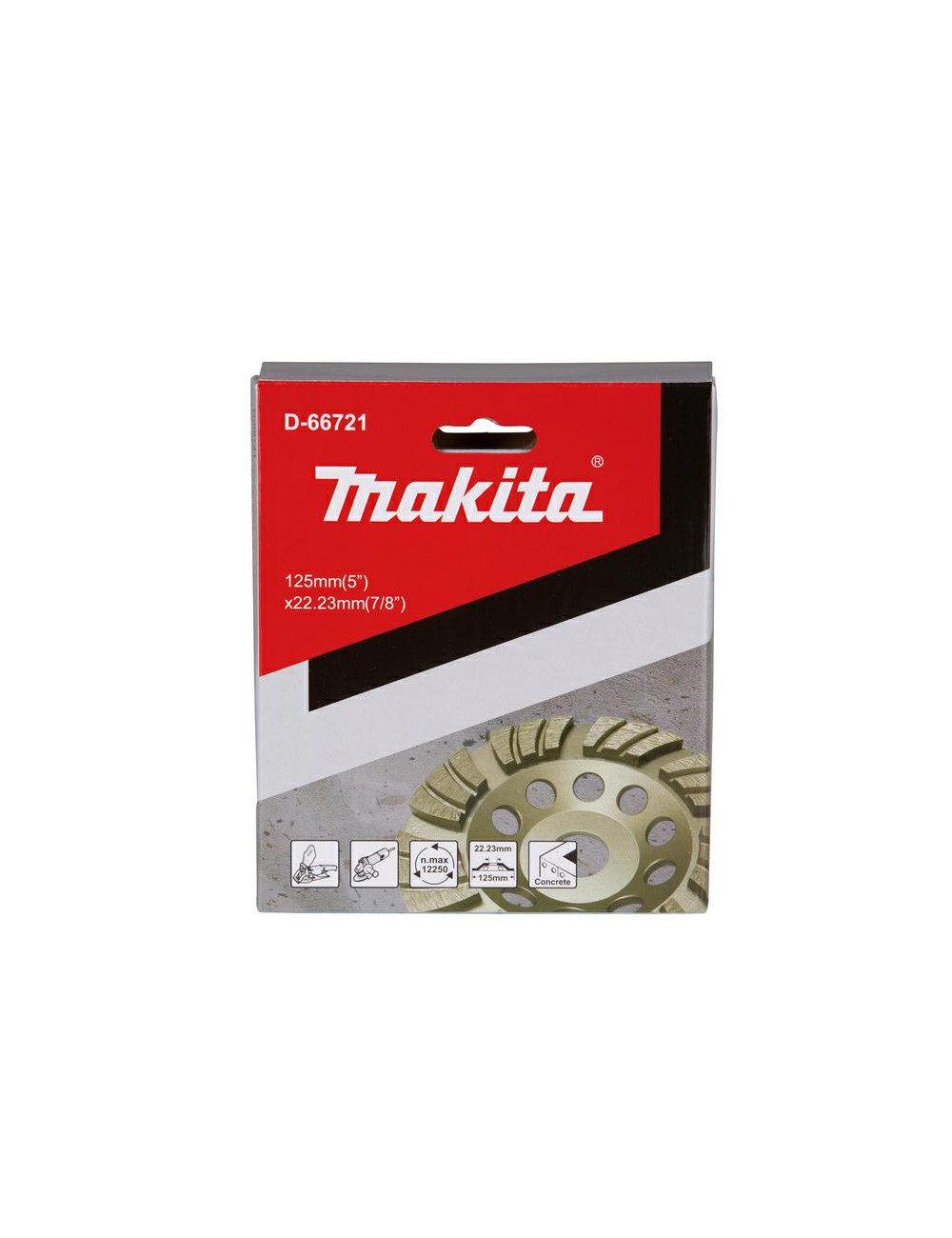 MAKITA TARCZA DIAMENTOWA DO SZLIFOWANIA BETONU 125x22,23mm TURBO BETON WYKAŃCZAJĄCA