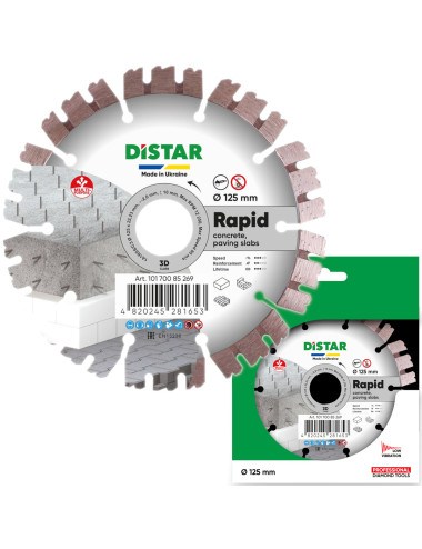 DISTAR TARCZA DIAMENTOWA RAPID 125 x 2,0 1,2 x 10 x 22,23-10