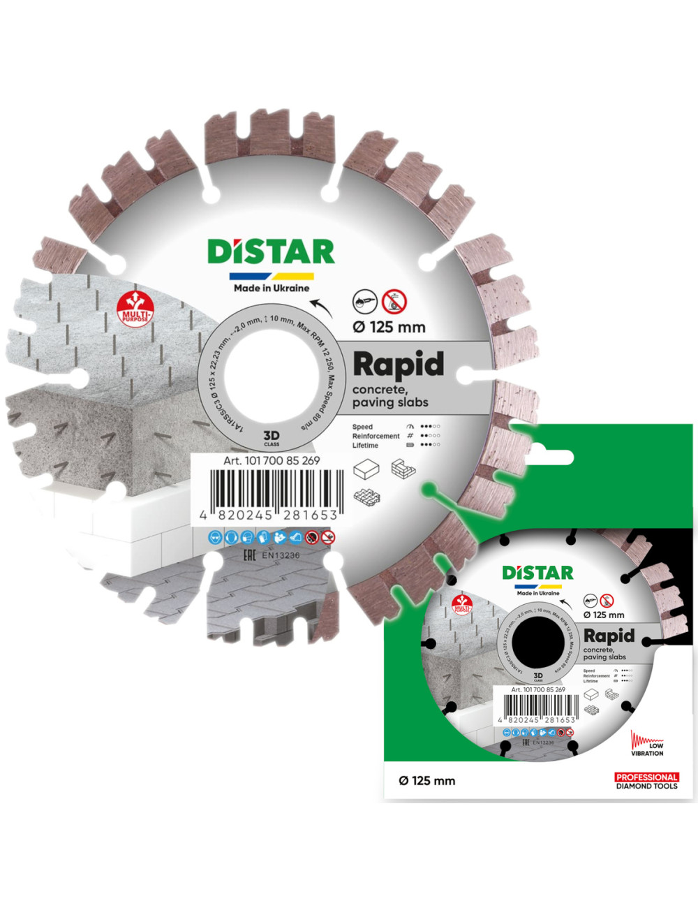 DISTAR TARCZA DIAMENTOWA RAPID 125 x 2,0 1,2 x 10 x 22,23-10