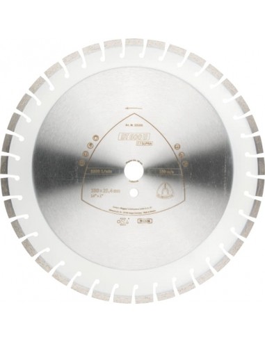 KLINGSPOR TARCZA DIAMENTOWA SEGMENTOWA 350mm x 3,0mm x 25,4mm SUPRA DT600U, BETON ZBROJONY