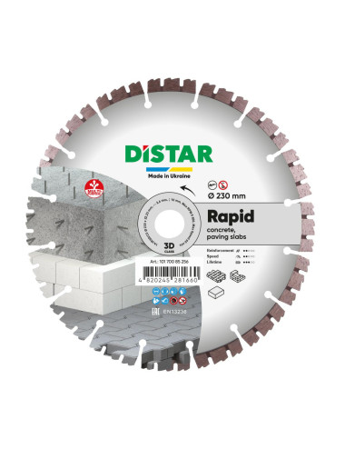DISTAR TARCZA DIAMENTOWA RAPID 230 x 2,4 1,5 x 10 x 22,23-16