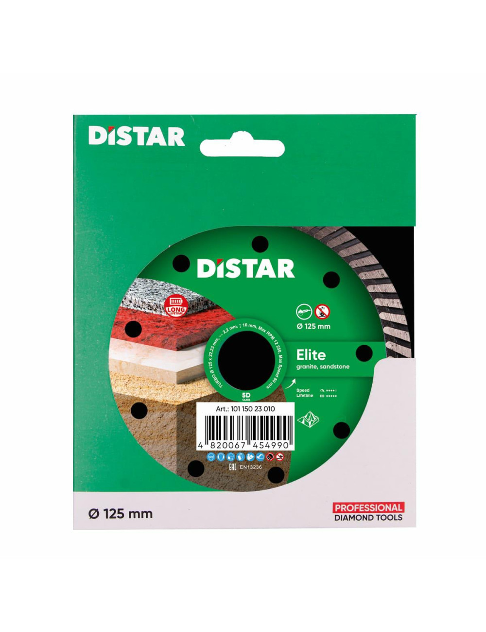 DISTAR TARCZA DIAMENTOWA ELITE 125 x 2,2 x 22,23mm TURBO