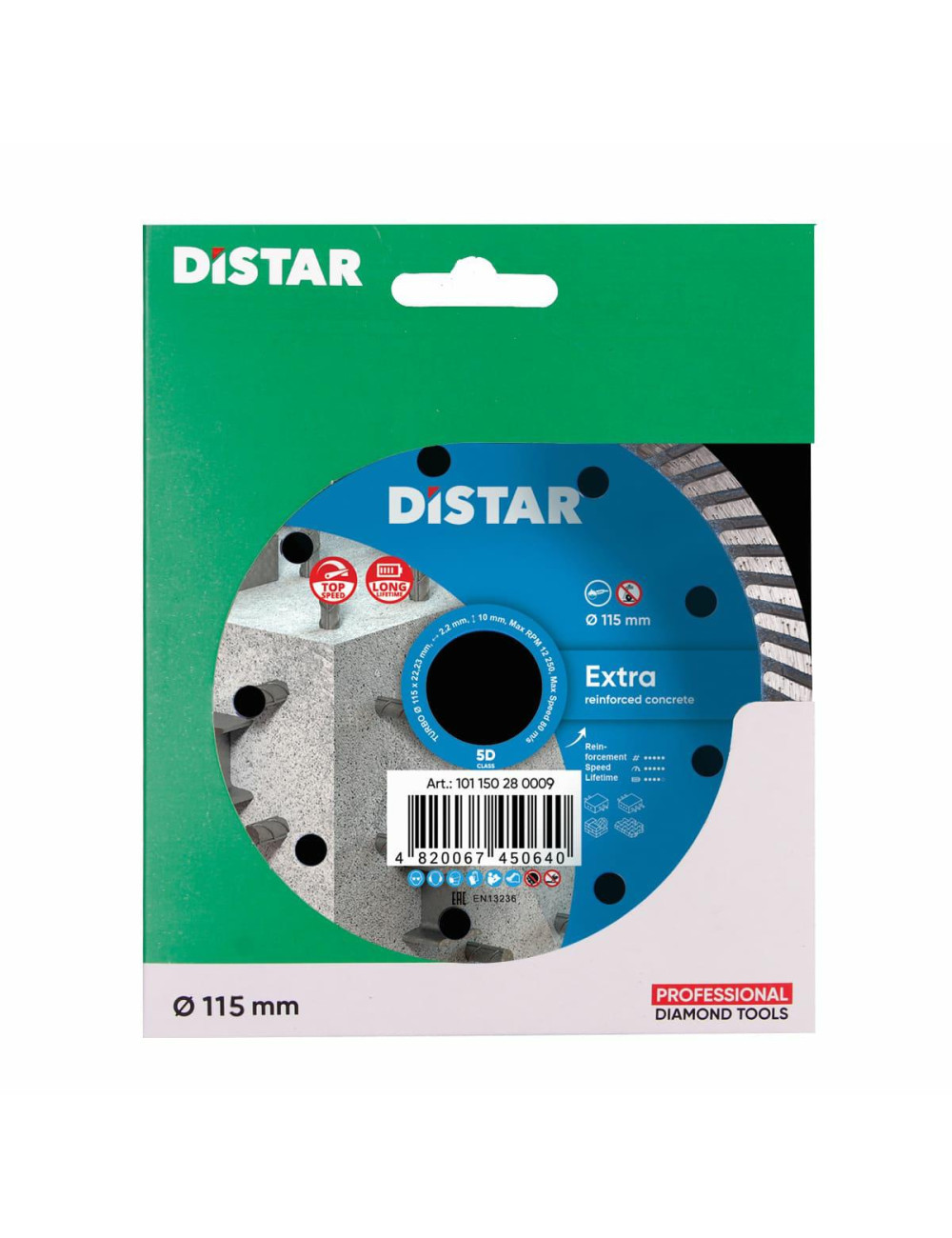 DISTAR TARCZA DIAMENTOWA EXTRA 115 x 2,2 x 22,23mm TURBO