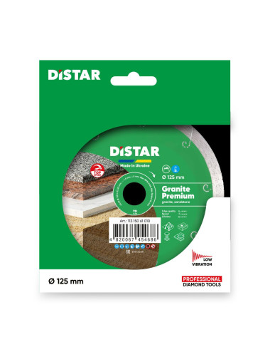 DISTAR TARCZA DIAMENTOWA GRANITE PREMIUM 125 x 1,5 x 8 x 22,23mm