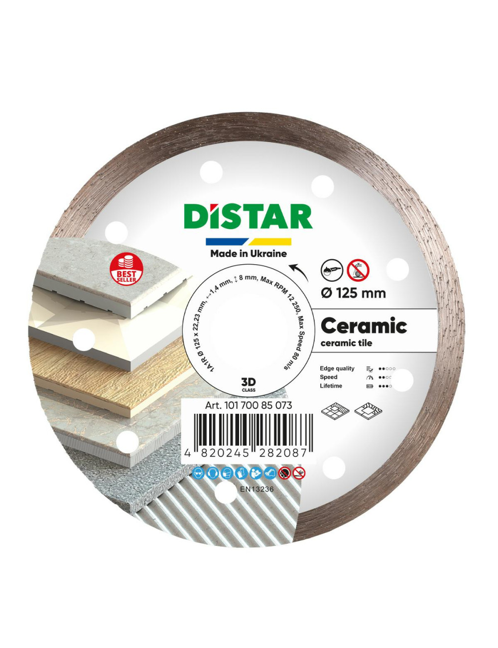 DISTAR TARCZA DIAMENTOWA CERAMIC 115 x 1,4 x 8 x 22,23mm