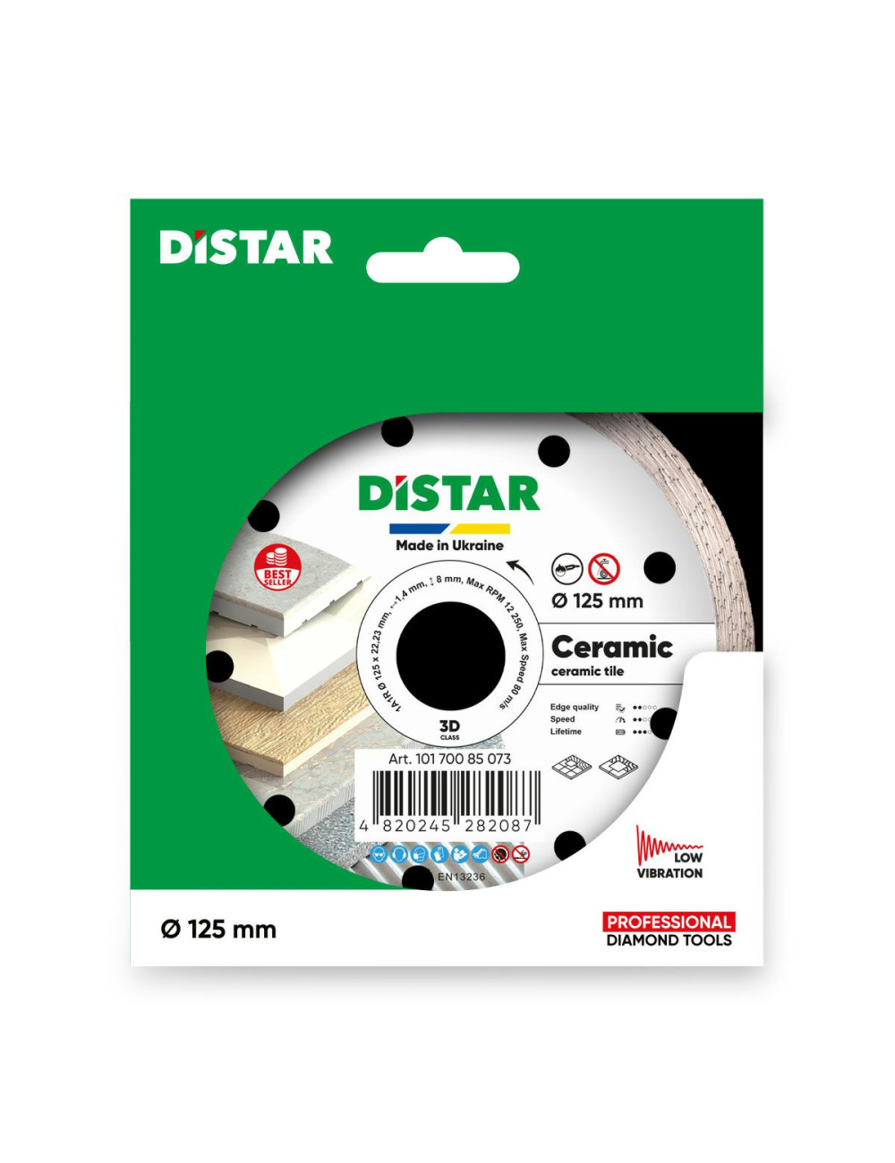 DISTAR TARCZA DIAMENTOWA CERAMIC 115 x 1,4 x 8 x 22,23mm