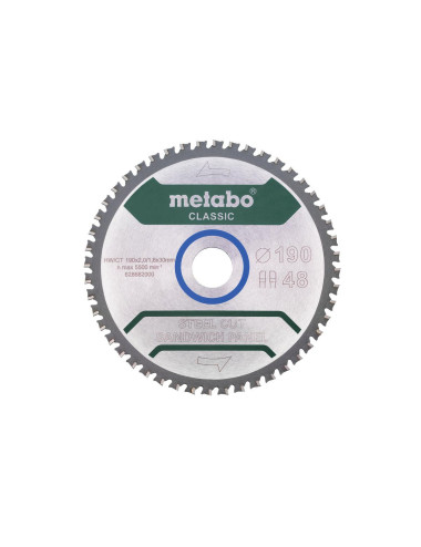 METABO PIŁA TARCZOWA FZ FA 190x30x48z STEEL CUT SANDWICH PANEL CLASSIC
