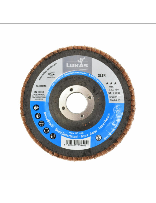 LUKAS ŚCIERNICA LISTKOWA 125mm P 60 SLTR CERAMICZNA