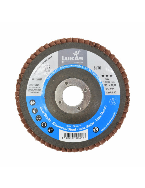 LUKAS ŚCIERNICA LISTKOWA 125mm P 40 SLTO CERAMICZNA