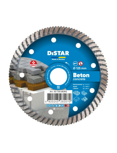DISTAR TARCZA DIAMENTOWA BETON PRO 125 x 2,2 x 22,23mm TURBO