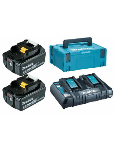 MAKITA ZESTAW ZASILAJĄCY 18V (BL1860Bx2 + DC18RC) MAKPAC