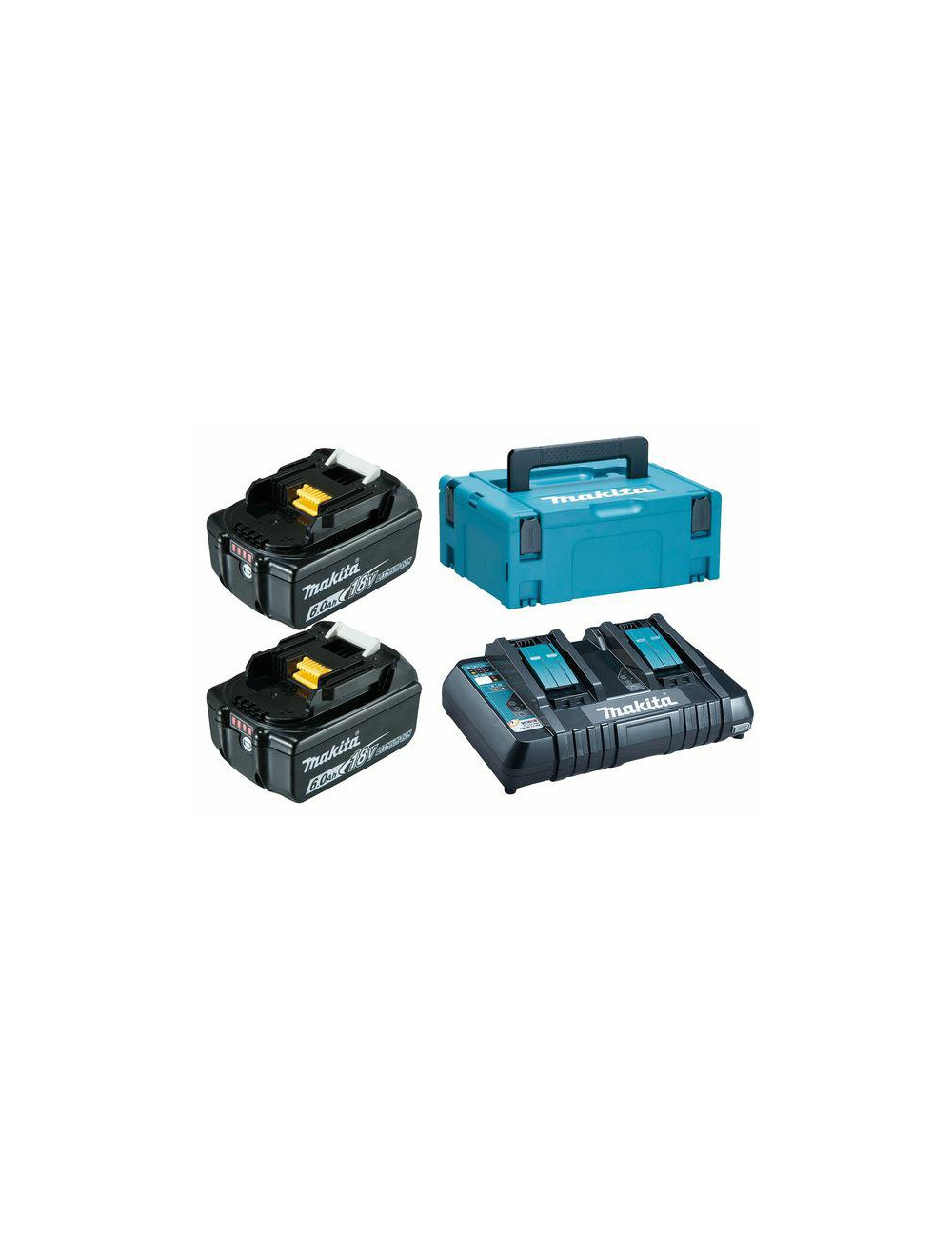 MAKITA ZESTAW ZASILAJĄCY 18V (BL1860Bx2 + DC18RC) MAKPAC
