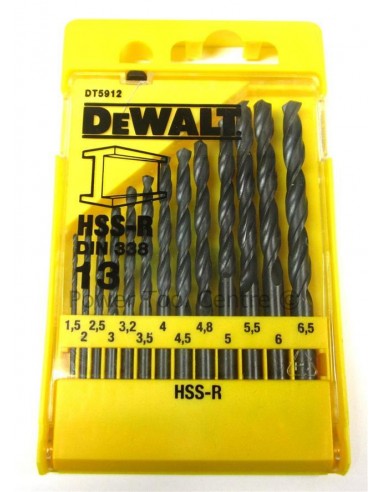 DEWALT WIERTŁO METAL  HSS-R KPL.13szt.