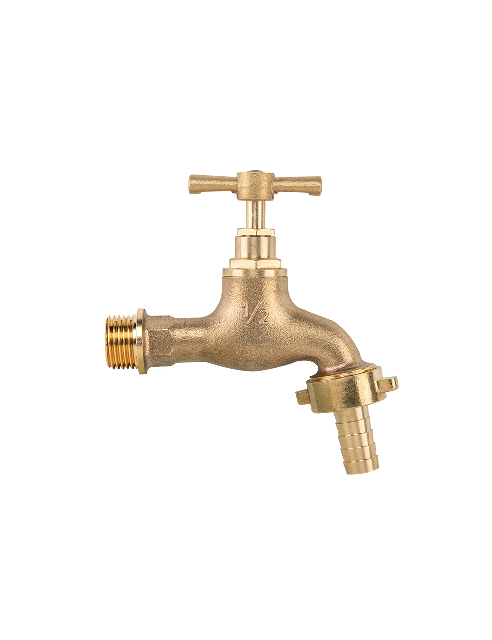 KRAN MOSIĘŻNY Z ZAWOREM GZ 1/2" x GZ 3/4" NA WĄŻ 13mm