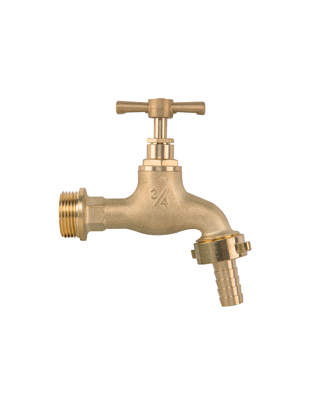 BRADAS KRAN MOSIĘŻNY Z ZAWOREM GZ 3/4" x GZ 3/4" NA WĄŻ 13mm