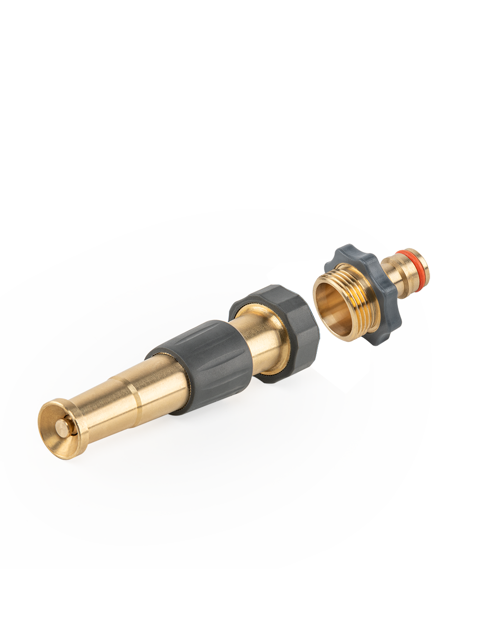 BRADAS DYSZA REGULOWANA MOSIĘŻNA GW 3/4" Z PRZYŁĄCZEM NA KRAN GZ 3/4" 12,5cm BRASS SOFT