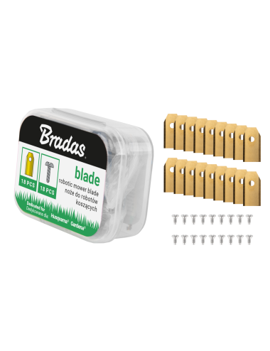 BRADAS NOŻE DO ROBOTÓW KOSZĄCYCH HUSQVARNA GARDENA 18szt. TITAN GOLD