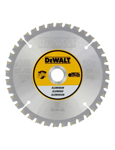 DEWALT PIŁA TARCZA 165 x 20mm x 36z ALUMINIUM DT1911-QZ