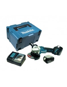 MAKITA SZLIFIERKA KĄTOWA 18V 125mm 2 x 5,0Ah LI-ION BEZSZCZOTKOWA WALIZKA MAKPAC DGA506RTJ