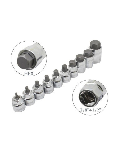 ASTA NASADKI NISKOPROFILOWE - HEX 3 8” - 1/2" NA SZYNIE